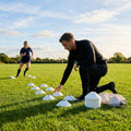 Rugby training marker cones in vibrant colours