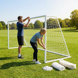 Replacement goal net for 8x6ft football goals in white HDPE