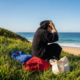 Cotton Towel Poncho in Red, Aqua Blue, and Black for Beach and Pool Use