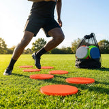 Vibrant flat disc markers for sports training