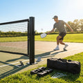 Pickleball post and net set for outdoor use