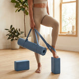 Yoga essentials bundle with mat, blocks, and straps
