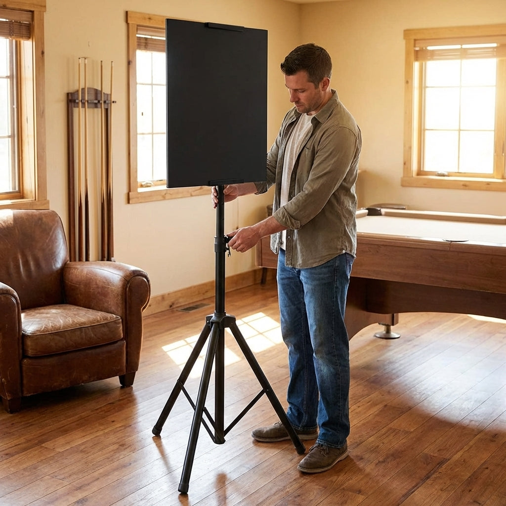 Portable Dartboard Stand with Adjustable Height for Indoor Use