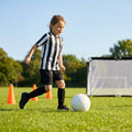 Junior football shirt in black and white stripes, sportswear