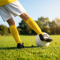Football socks in various sizes and colours for players