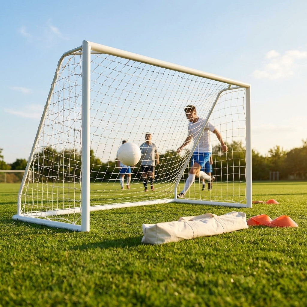 Steel football goal 24ft x 8ft for outdoor use