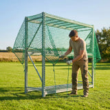 Warehouse rack netting made from green 3mm thick twine