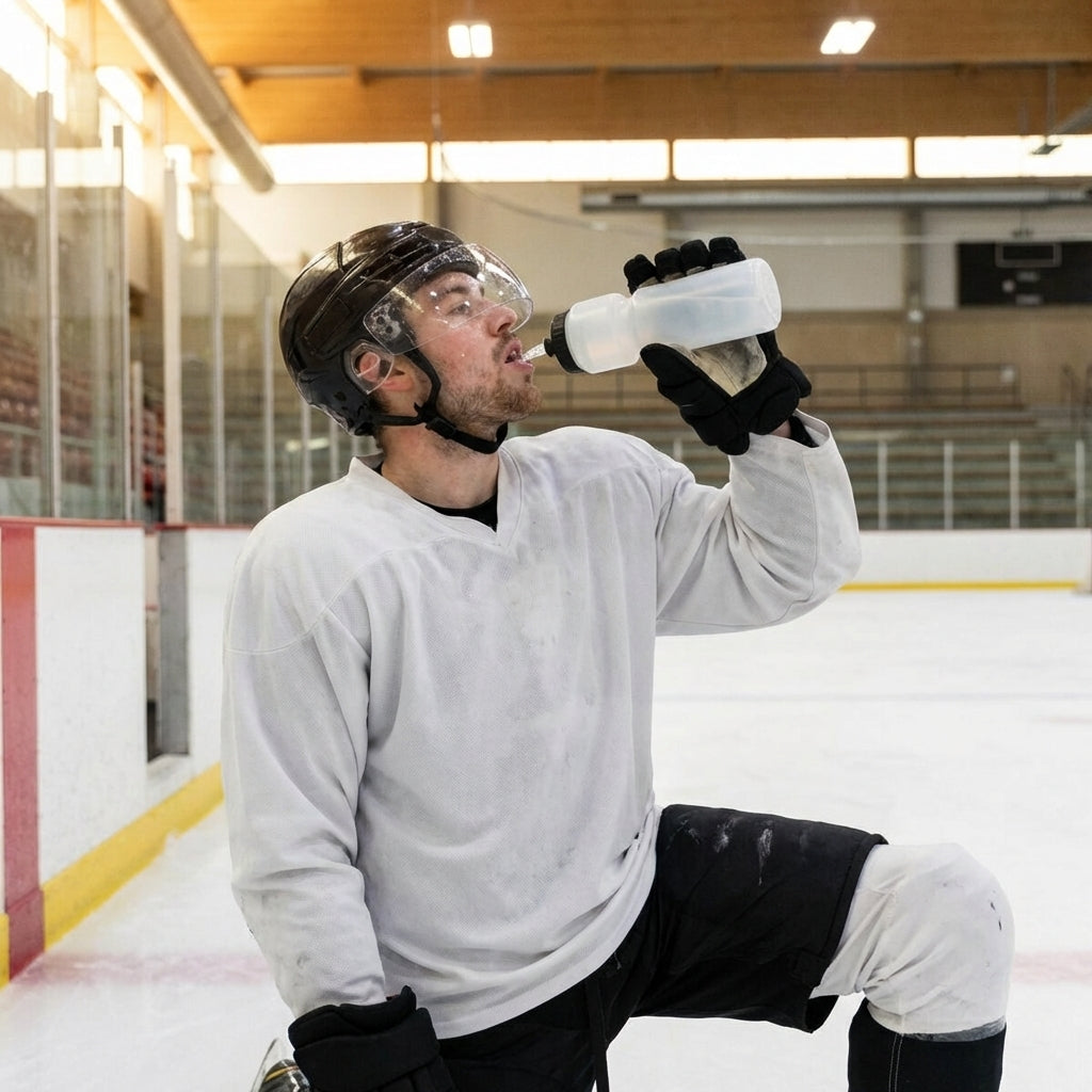 Ice hockey water bottle, 750ml BPA-free plastic