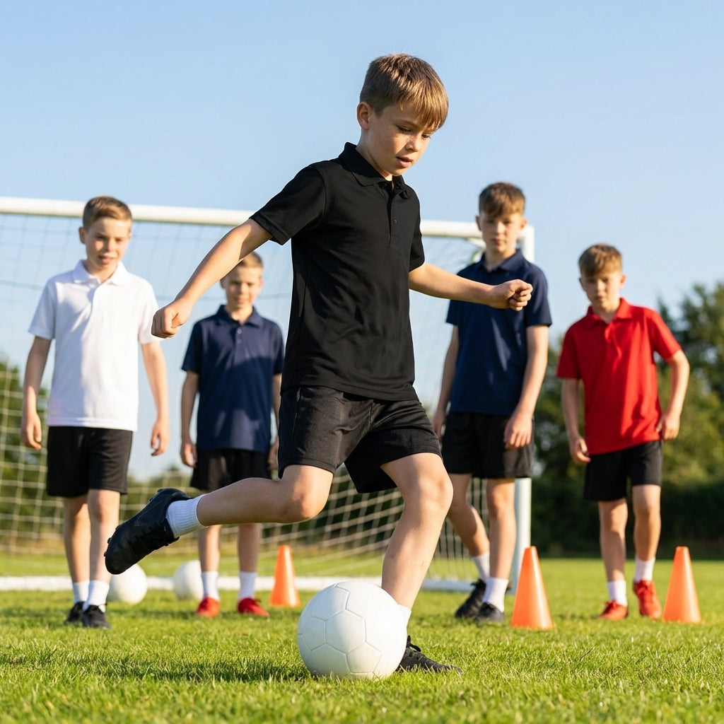Boys Sports Polo Shirt – 5 Sizes & 4 Colours – Polyester – Casual & Semi-Formal Wear