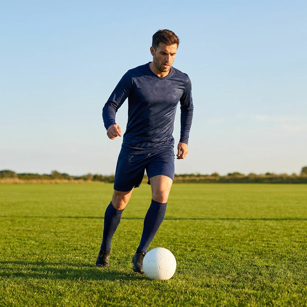 Men's Long Sleeve Football Kit in multiple colours with socks and shorts