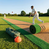 4m wide cricket matting with brown wicket and green surround