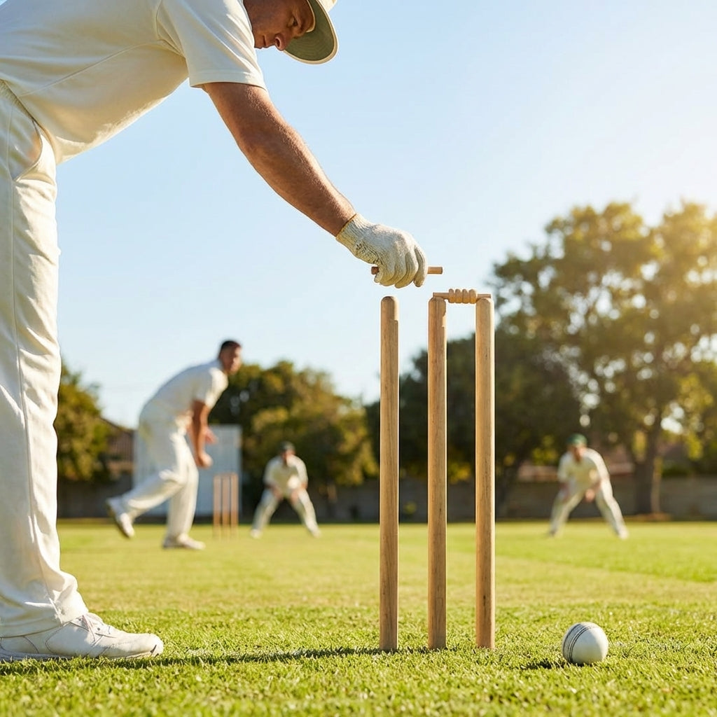 Wooden cricket bails for club and pro use, made from hardwood and ash wood