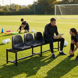 Aluminium sports bench with HDPE seats for indoor and outdoor use