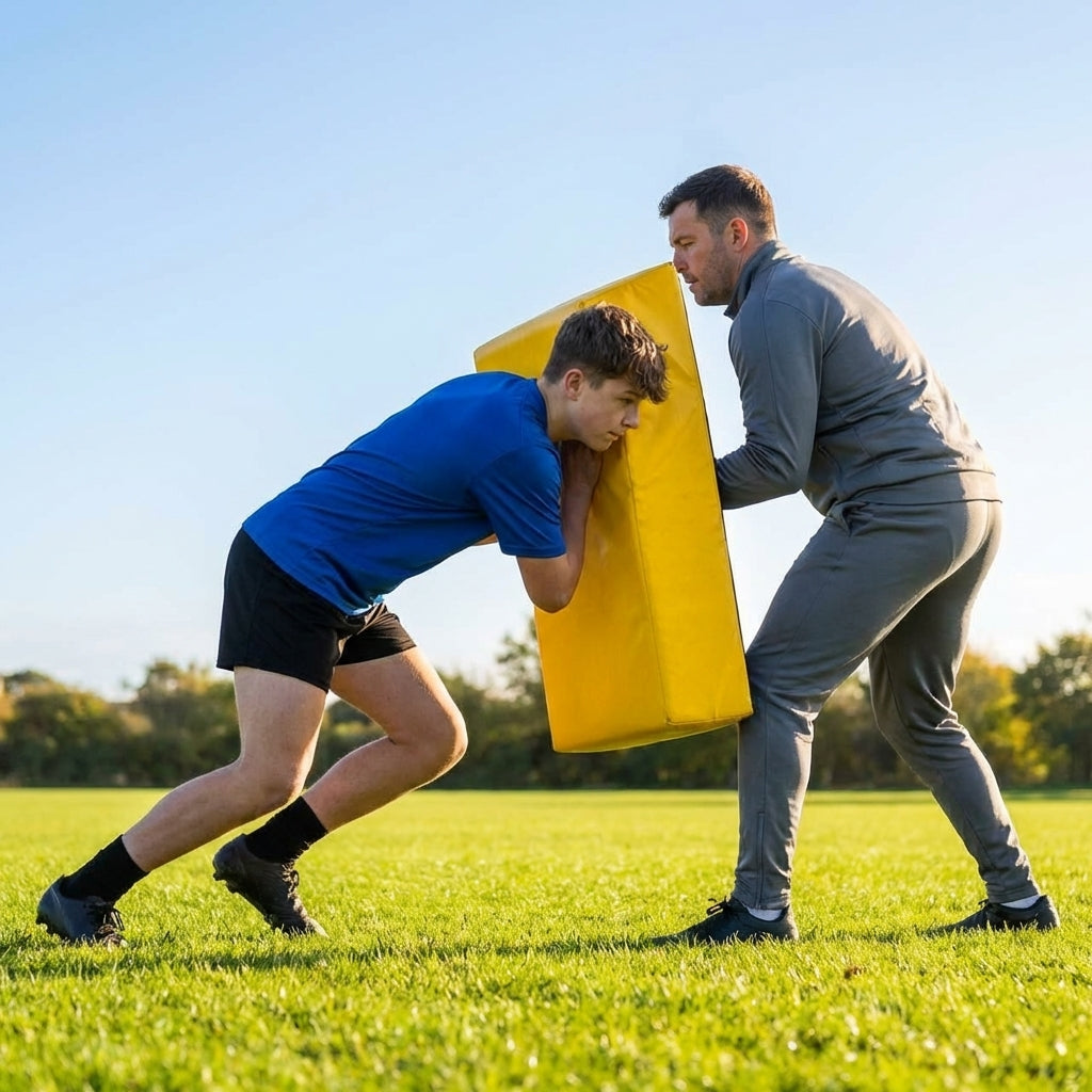 AFL Tackle Shield with yellow 600GSM PVC for sports training