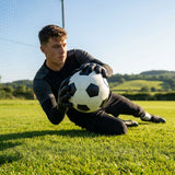 Weighted football in black and white, perfect for goalkeeper training