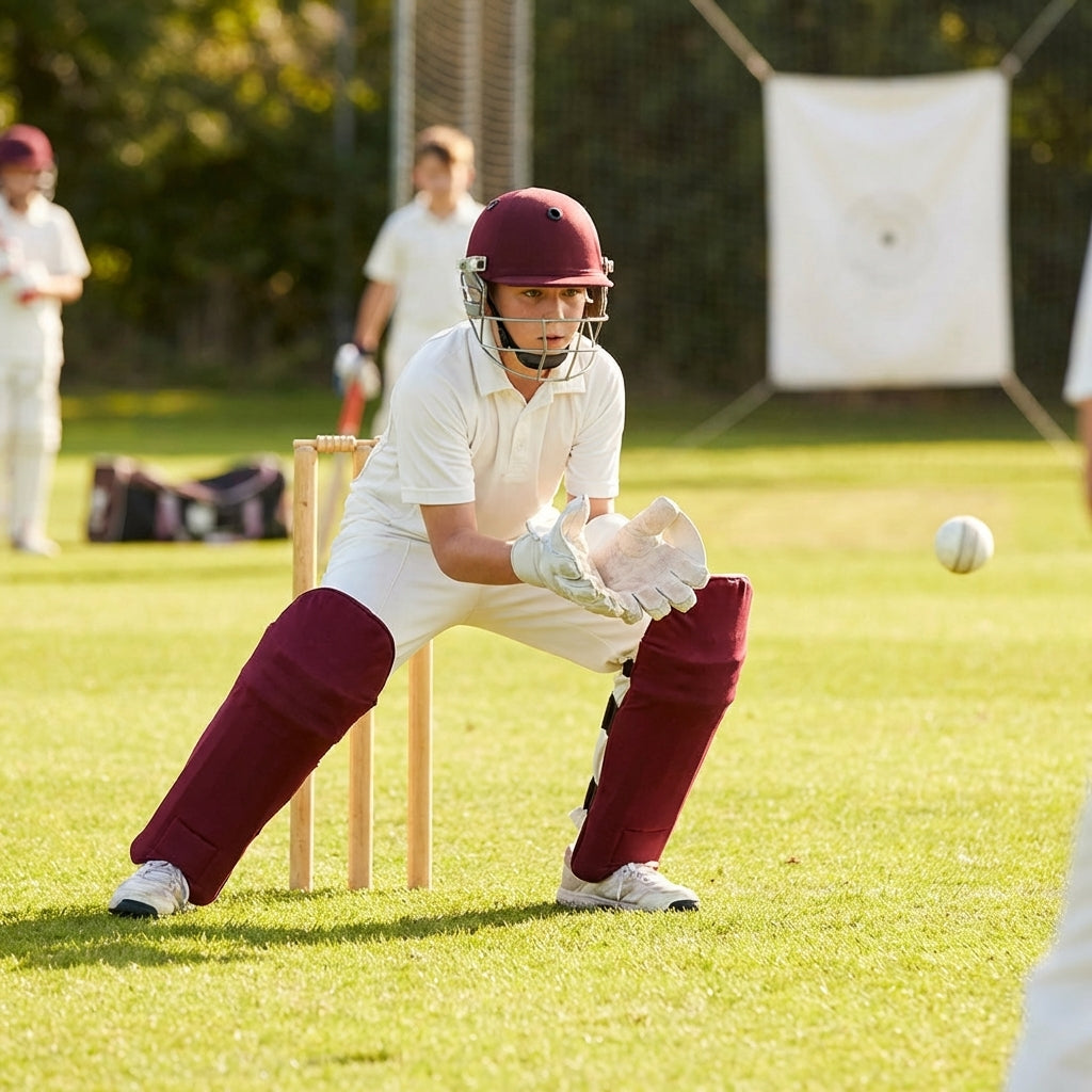 Wicket keeping pads in various sizes and colours, perfect for cricket matches