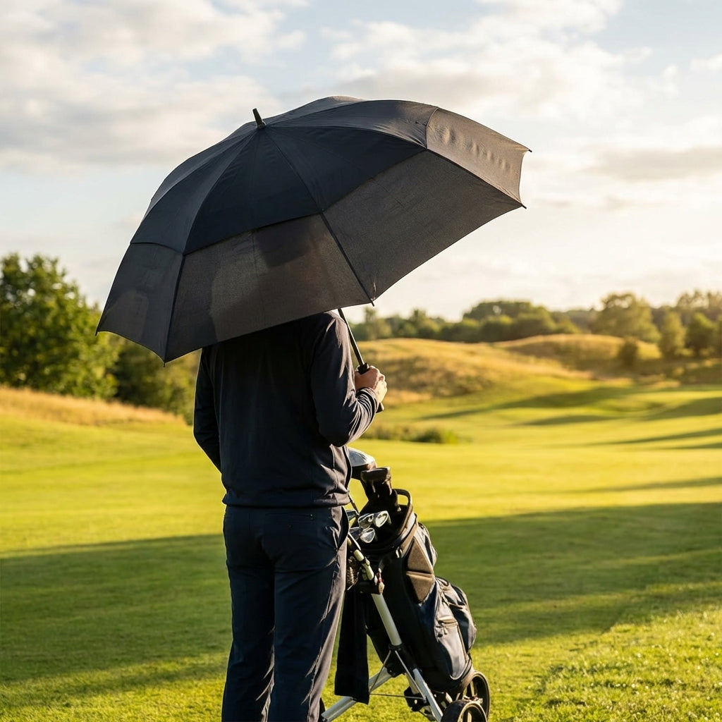 Sports umbrella with 60-inch canopy made from durable pongee fabric