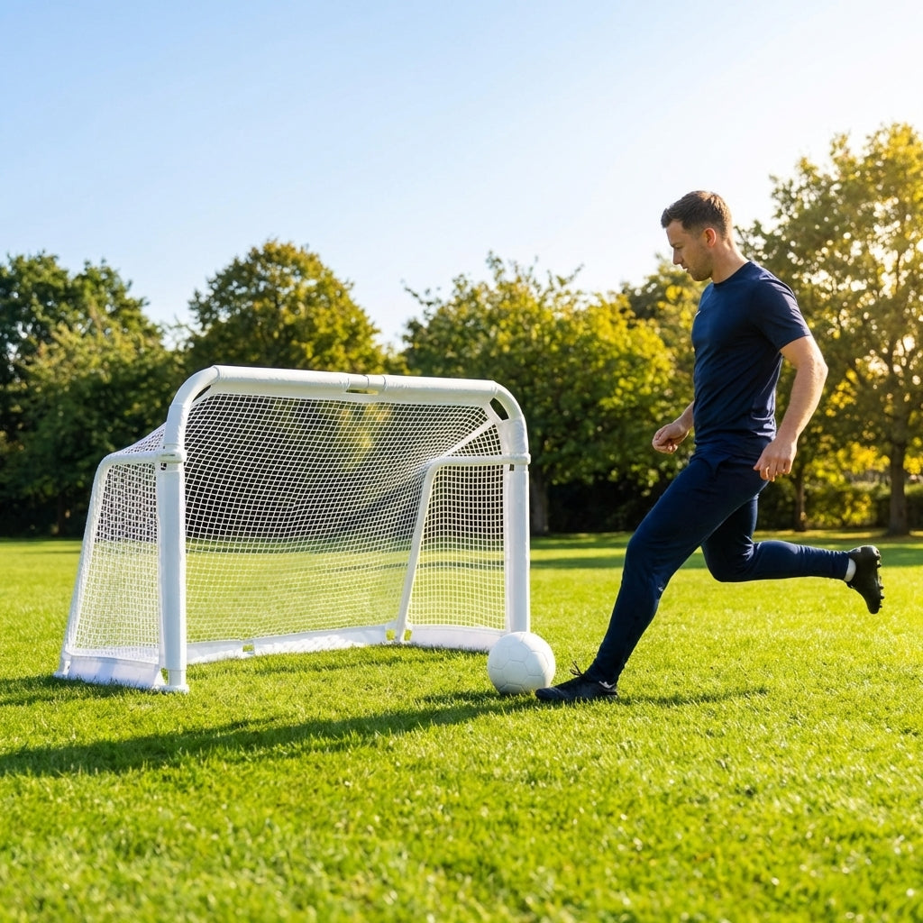 Aluminium Folding Football Goal in various sizes and colours, ideal for training and matches