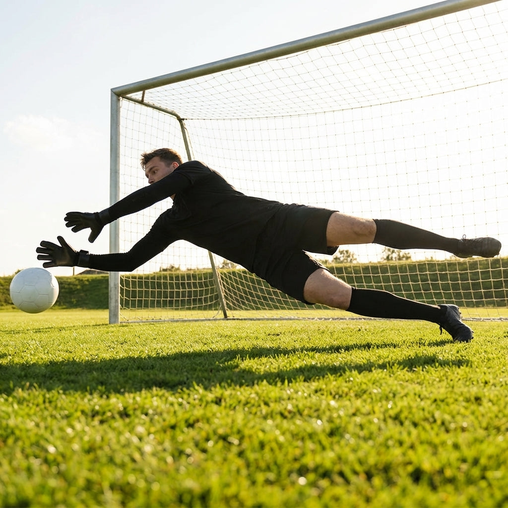 Knee-high football socks for goalkeepers
