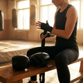 Boxing gloves and hand wraps bundle, PU leather for combat sports