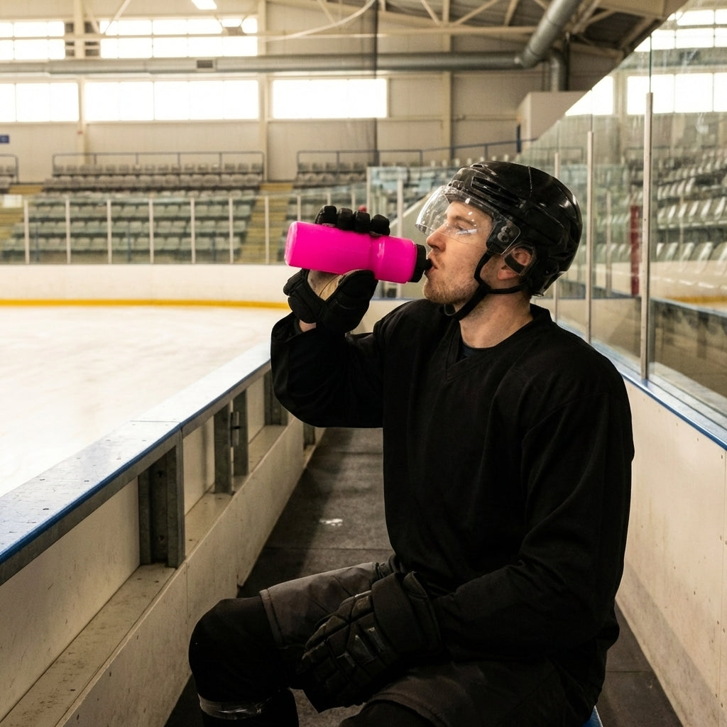 Ice hockey water bottle, 750ml BPA-free plastic