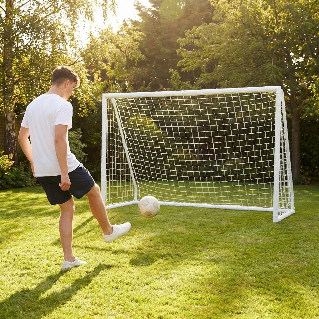 Football goal nets 6x4ft HDPE material for goalposts