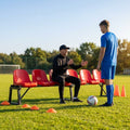 Aluminium sports bench with HDPE seats for indoor and outdoor use