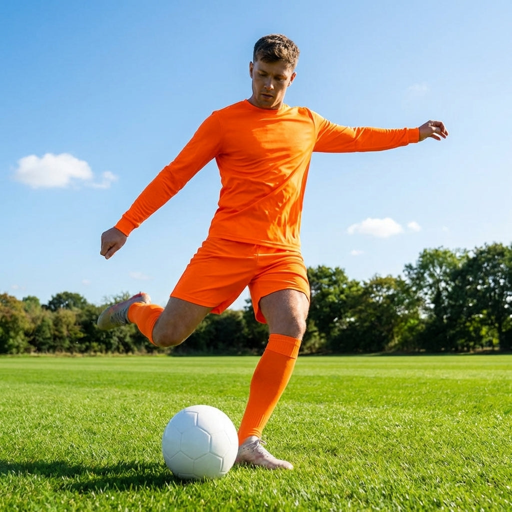 Men's Long Sleeve Football Kit in multiple colours with socks and shorts