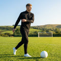 Men's full zip tracksuit in black and navy blue