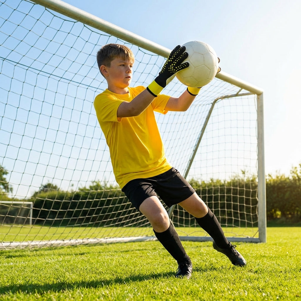 Professional goalkeeper gloves in various sizes and colours