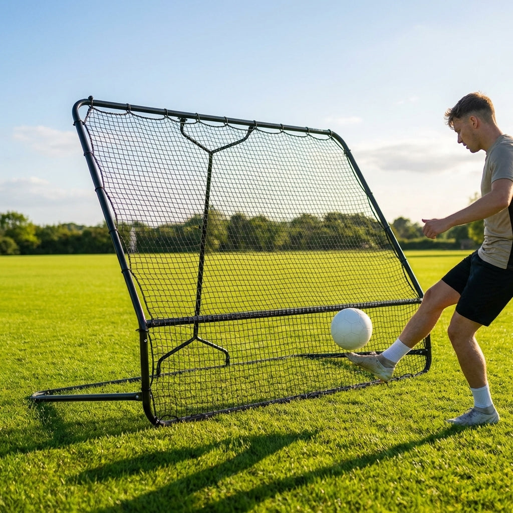 Aussie Rules Football Rebounder with galvanised steel frame for training