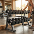 Heavy duty steel dumbbell rack for gym use