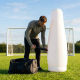 Inflatable football mannequins available in multiple sizes for training use