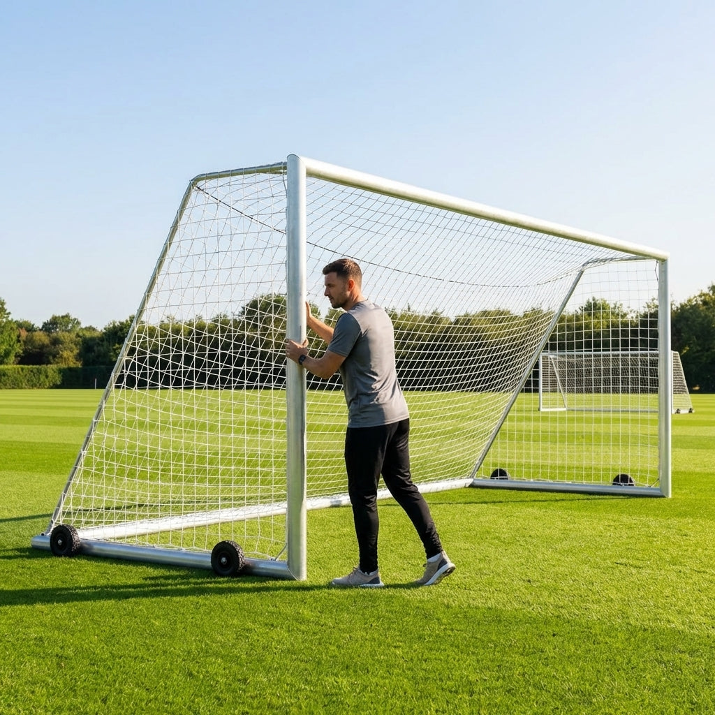 Aluminium football goal 24x8ft for outdoor matches
