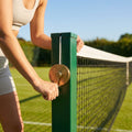Brass tennis post winder mechanism for indoor and outdoor use