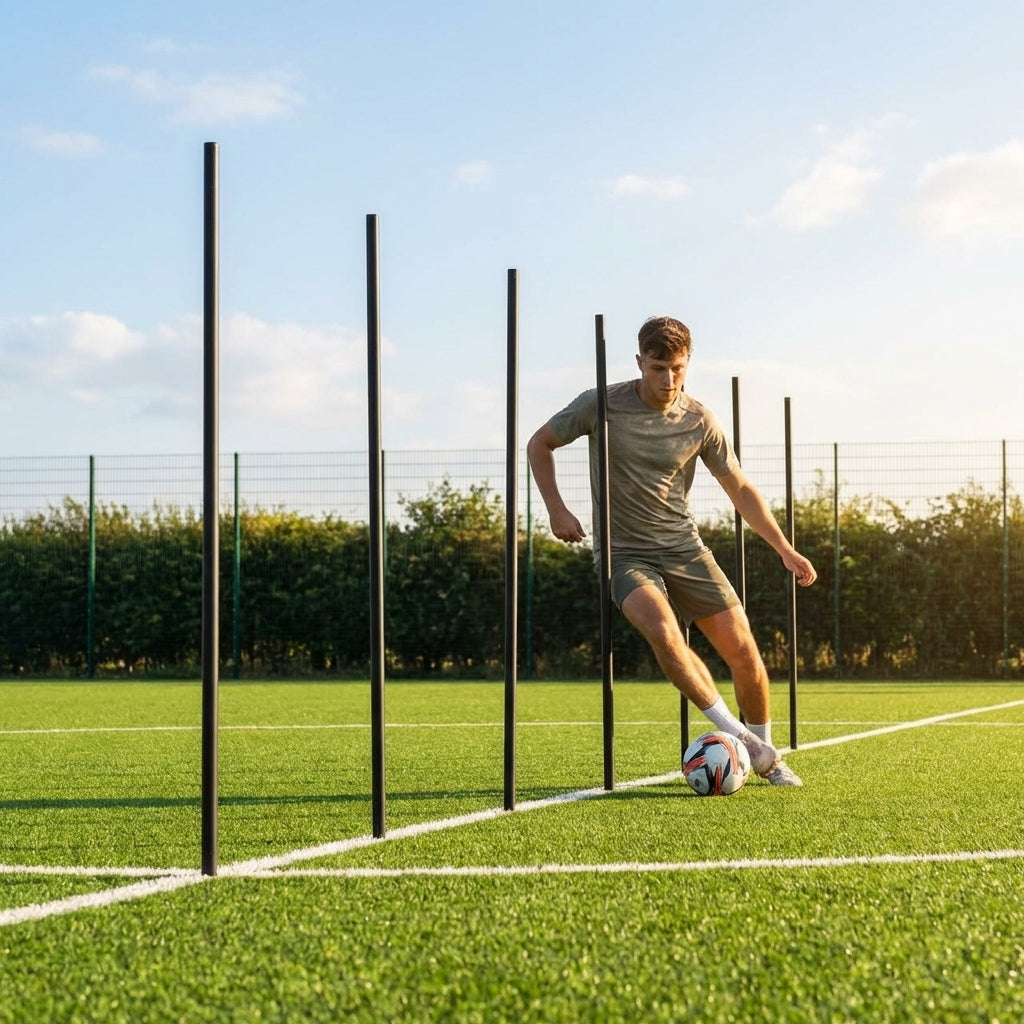 Slalom training poles in vibrant colours for agility training