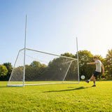 Aluminium football goal 21x8ft with HDPE net for outdoor sports