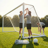 Football goal nets 24 x 8 ft, durable HDPE for clubs and schools