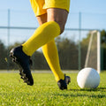 Pre-cut football socks in various sizes and colours for enhanced comfort