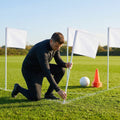 Customisable football corner flags in various colours and weatherproof design