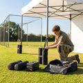 Gazebo weights for secure anchoring of outdoor shelters