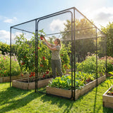 Walk-In Fruit and Vegetable Cage with Steel Frame for Garden Use