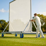 Cricket sight screen with galvanised steel frame and ultrafine mesh
