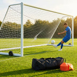 Football goal nets 24 x 8 ft, durable HDPE for clubs and schools