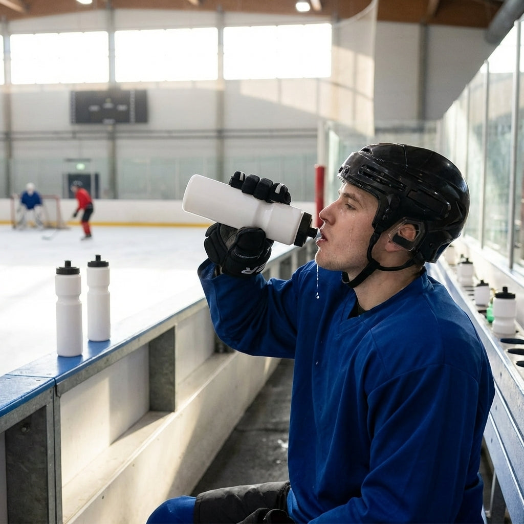 Ice hockey water bottle, 750ml BPA-free plastic