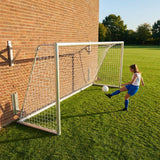 Aluminium football goal with folding mechanism