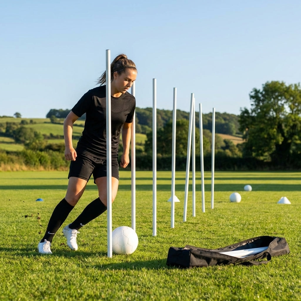 Slalom training poles in vibrant colours for agility training