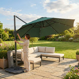 Cantilever garden parasol with 3m UV30+ canopy and steel frame