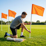 Customisable football corner flags in various colours and weatherproof design
