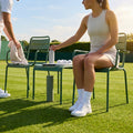 Aluminium Tennis Court Chairs in Blue, Green, and Black